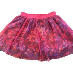 DreamWorks Trolls Girls Pink Mesh Skort Poppy Character Print Size L 10/12